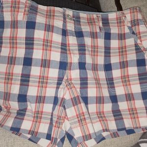 Levi's Crafted With Pride Women's 14 Plaid Chino Shorts POCKETS Cotton Spandex